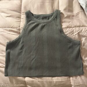 Ribbed Green Tank Top